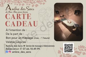 carte cadeau boutique Ambre des Sens Valenciennes
